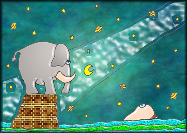 ... Elefant steht furchtbar ...